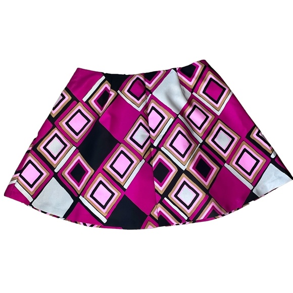 Lane Bryant women's fuchsia geometric diamond print skirt NWT size 26 - Picture 3 of 10